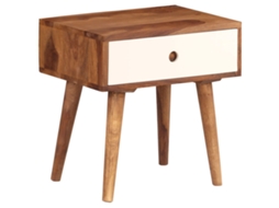 Vidaxl Mesa De Cabeceira Em Madeira De Acácia Maciça 45x30x45 Cm