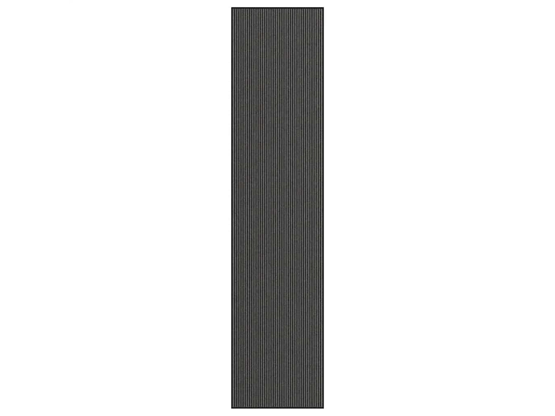 Vidaxl Capacho Às Riscas Preto E Cinzento 115x500 Cm