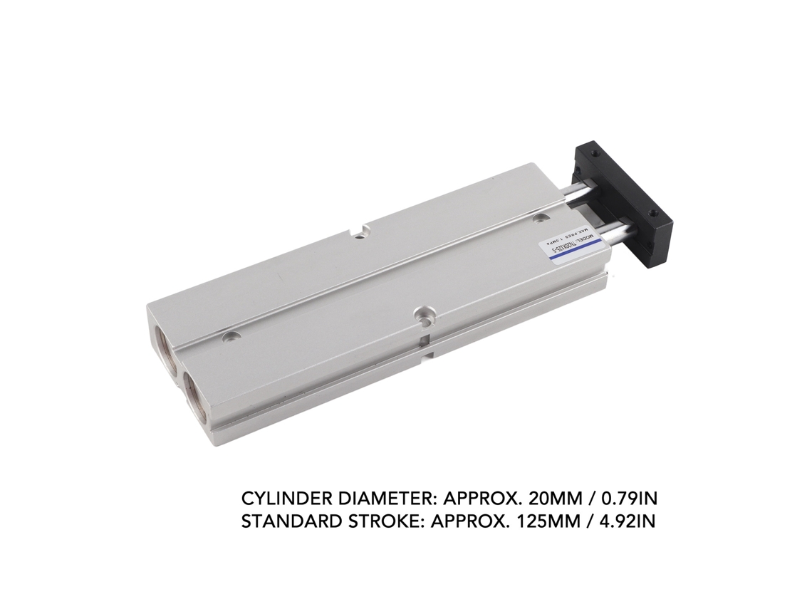 Vágua Pneumática De Duplo Efeito Laxiscreed Com Cilindro De Alumínio De 20mm E 125mm De Curso