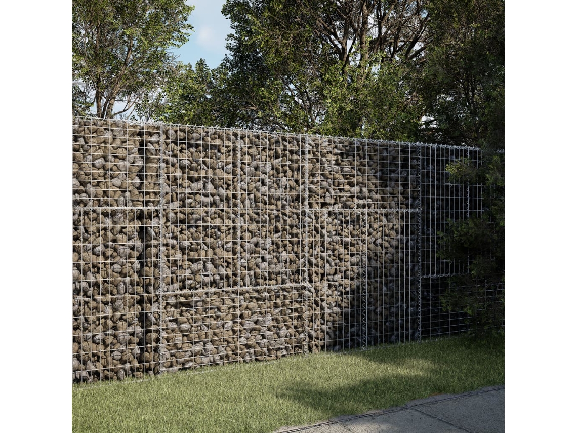 Vidaxl Cesto Gabião Com Cobertura 200x50x150 Cm Ferro Galvanizado