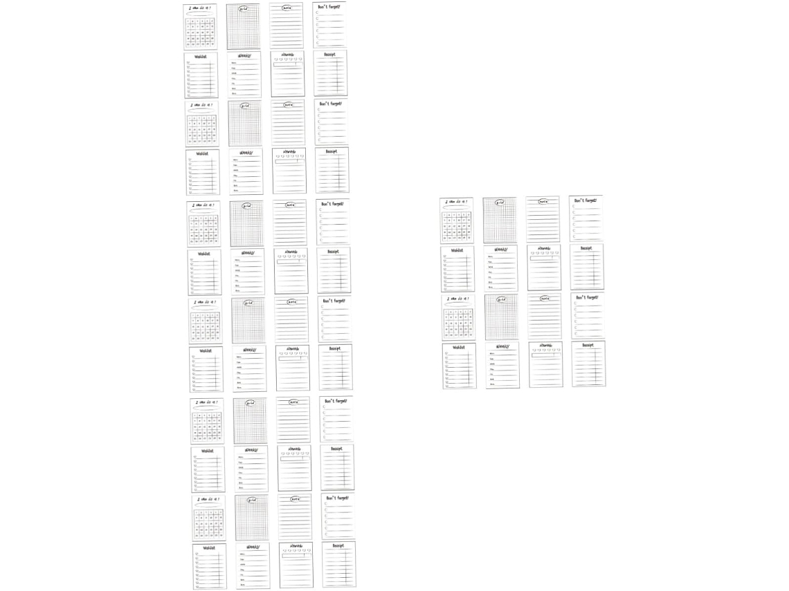4 Conjuntos Carnet Notes Nonadhésif Calepin Note Pour Bureau Étudiants Planification Quotidienne 16 Pièces * 4