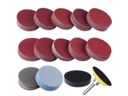 120 Discos de Lixa 50mm Grit 60-3000 com Porta Cabezal 1/4" e Almofada de Espuma | S/MARCA