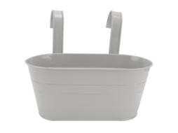 Vaso de Flores Pendente de Ferro com Gancho Removível 21x22.5cm para Jardim Decor Gray | S/MARCA