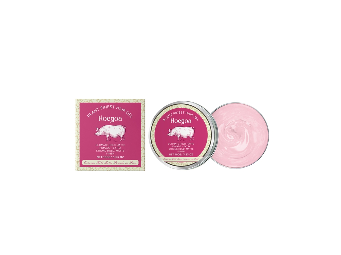 Gel Modelador Rosa Cabelo Fixa Brilho Natural