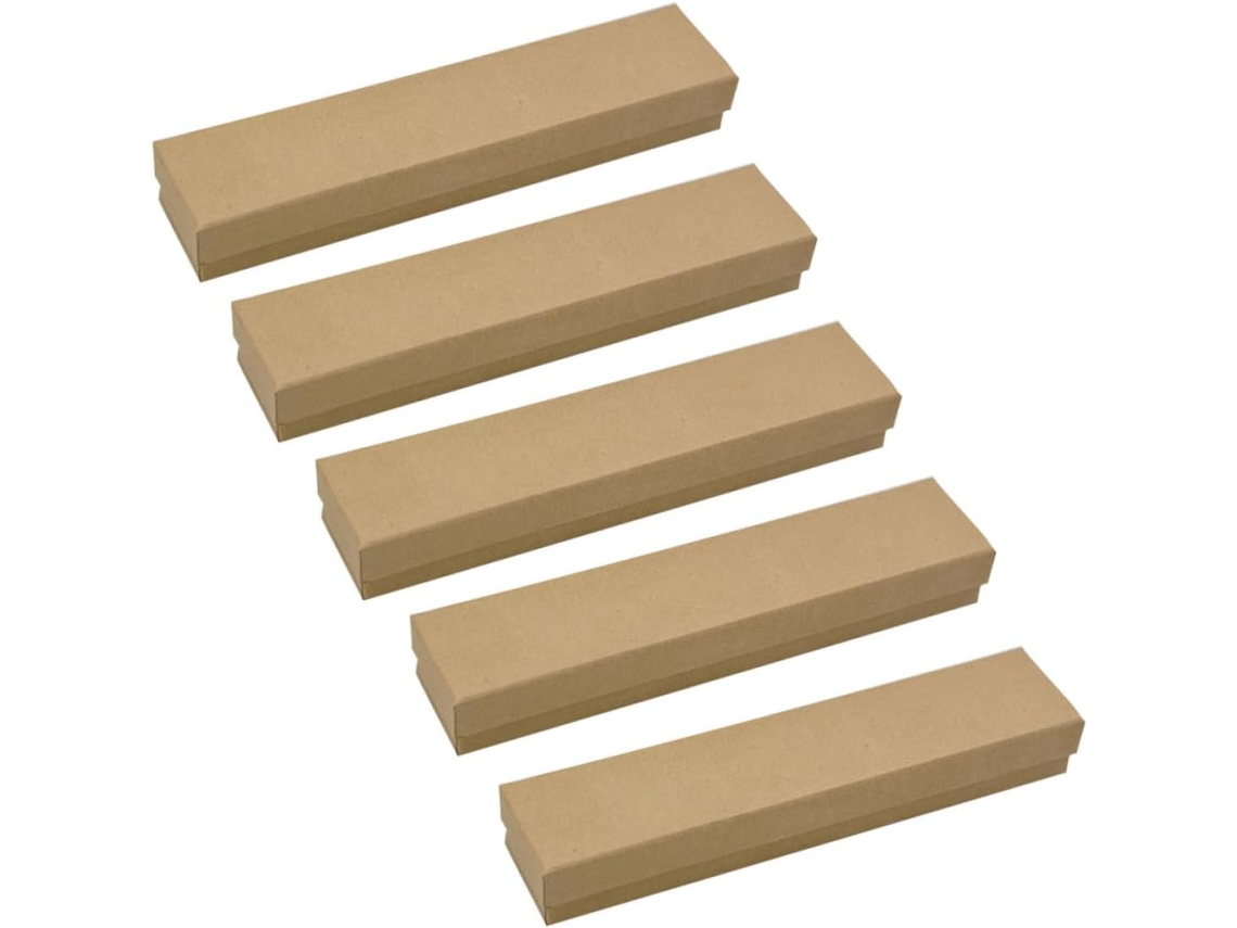 De 5 Caixas De Joias Em Papel Kraft Nuobesty - Armazenamento Elegante E Prático Para Colares.