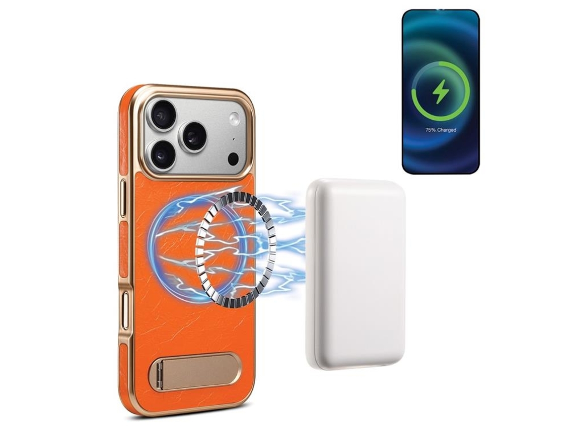 Capa Denior Para Iphone 17 Pro Magsafe A251 Com Acabamento Eletrogalvanizado - Laranja