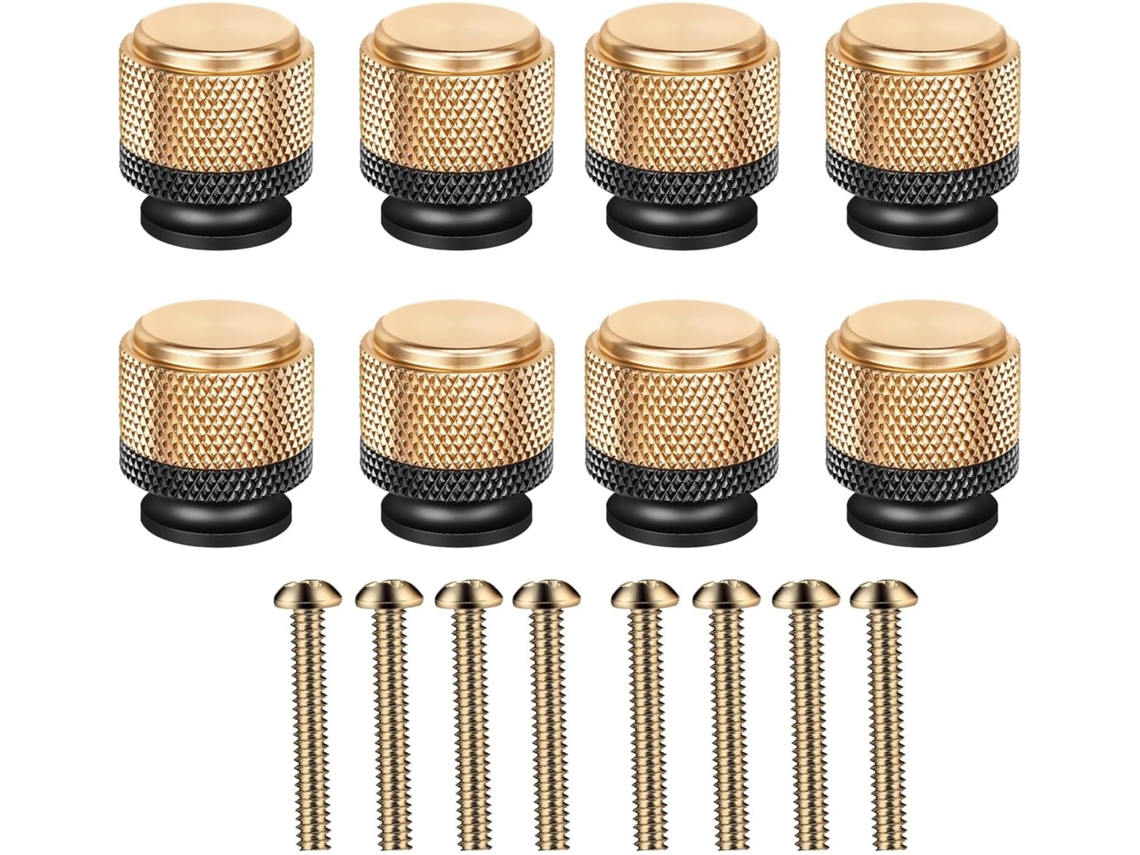 Conjunto De 8 Puxadores Alça Pendentes Dourados E Pretos Com Furo Central, Estilo Antigo, Acessórios Para Cômodas