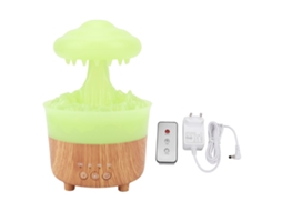 Nuvem de Chuva com Luz 7 Cores Controle Remoto Difusor Aromaterapia Madeira EU Plug S/MARCA