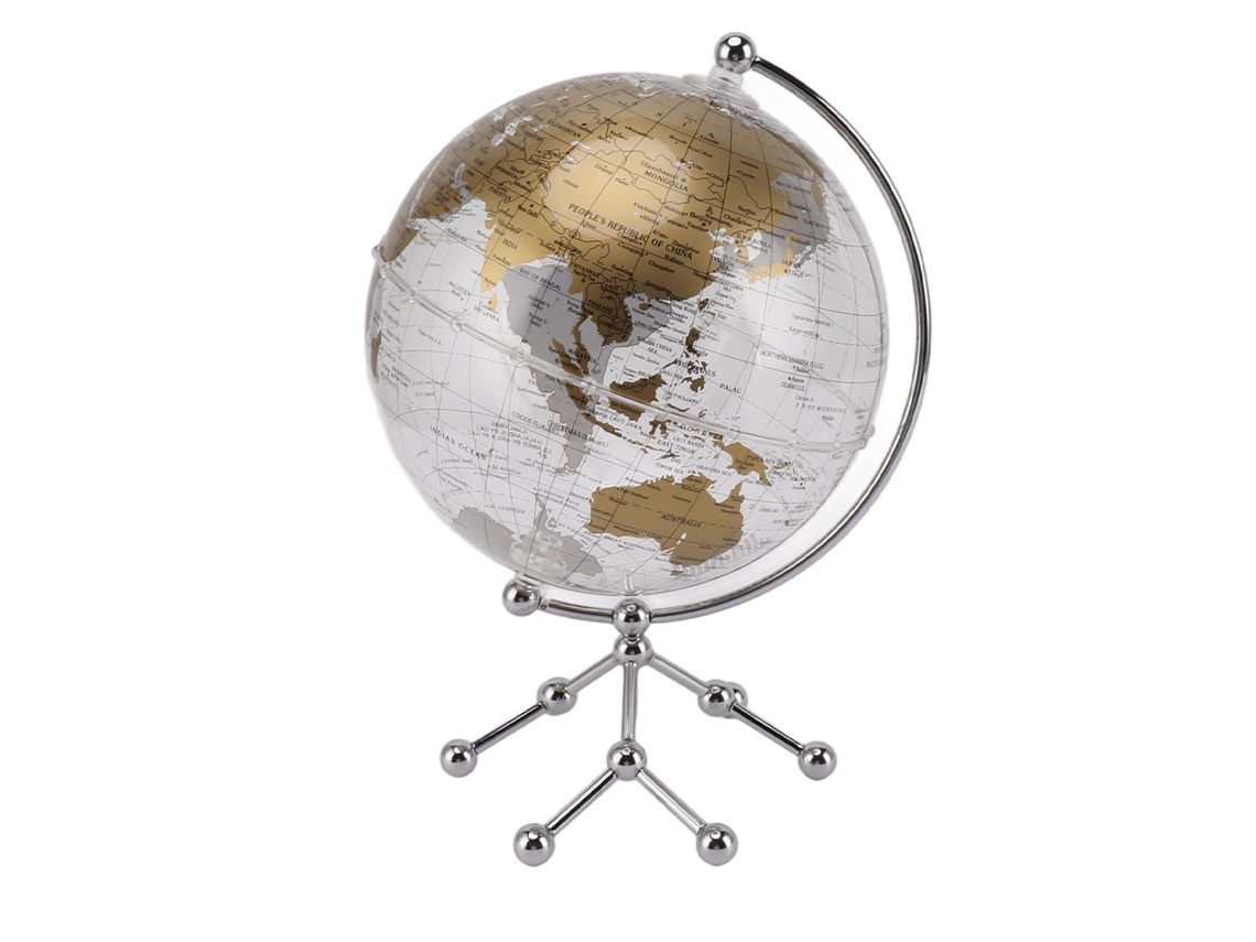 Globo Terrestre Giratório Iluminado Com Luz Para Decoração