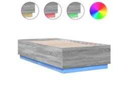 Estrutura de Cama com Luzes Led Derivados Madeira Cinza Sonoma MAISON EXCLUSIVE