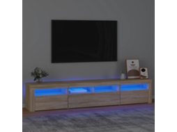 Vidaxl Móvel De Tv Com Luzes Led 210x35x40 Cm Carvalho Sonoma