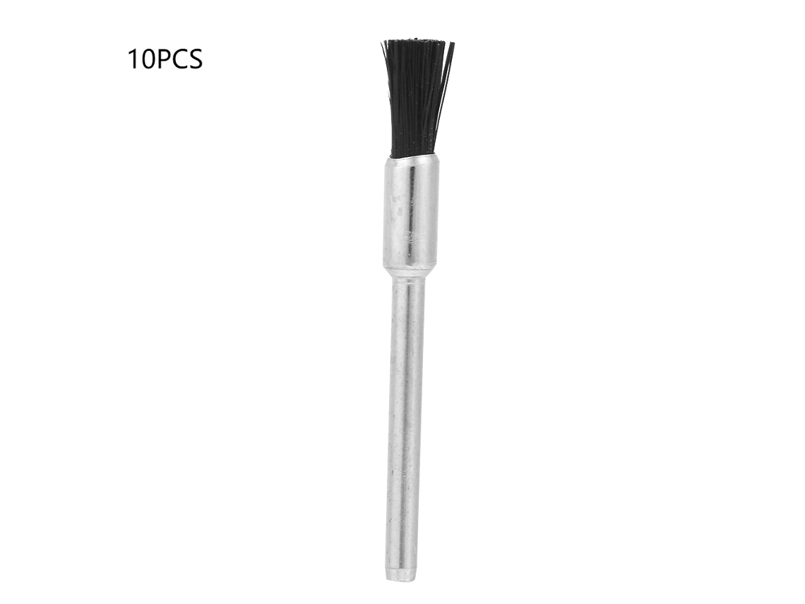 10 Peças de Escova de Roda de Lixamento e Polimento com Cabo 3mm Acessórios de Reposição Ferramenta 3*5mm