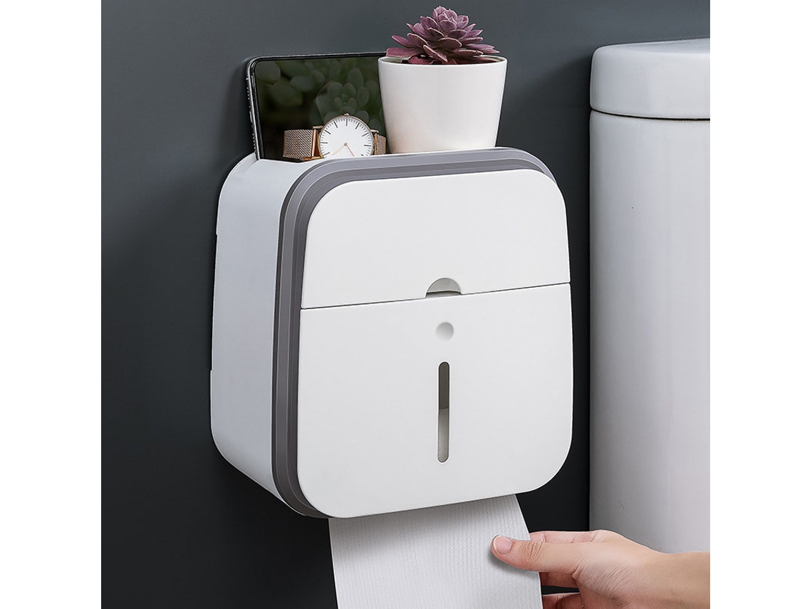 Suporte de caixa de papel higiênico com janela transparente S/MARCA