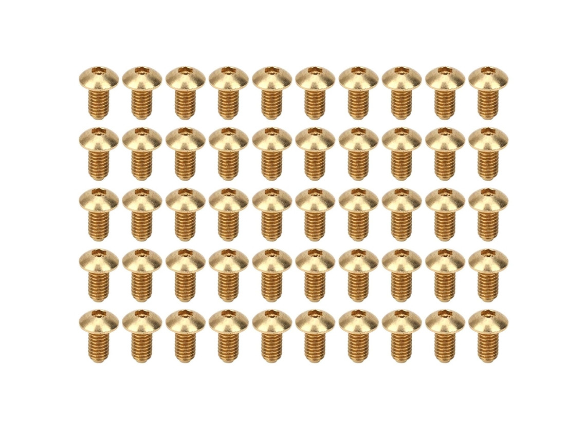 Parafusos De Cabeça Sextavada M4, 50 Peças, Semicircular, Cobre Puro,