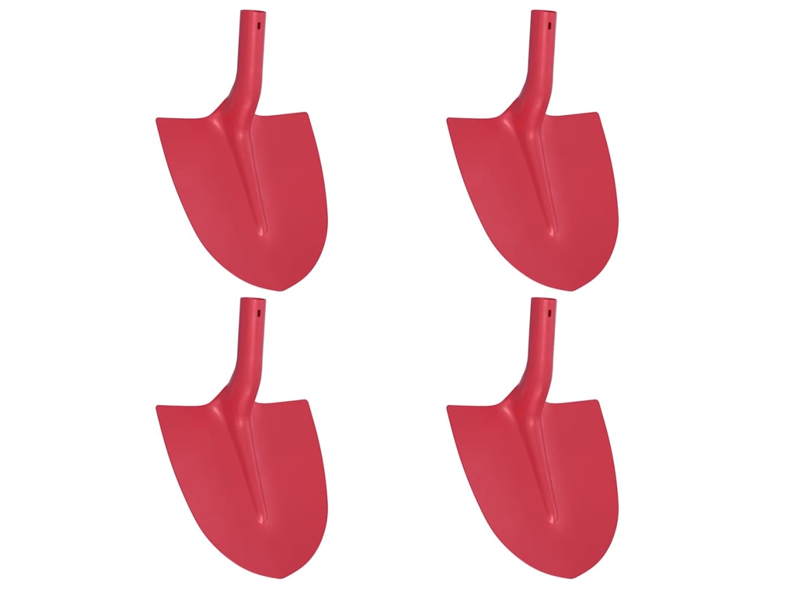 Conjunto 4 Pá Moderna Vidaxl Vermelho Aço Revestido A Pó (39,5 X 27,5 Cm)