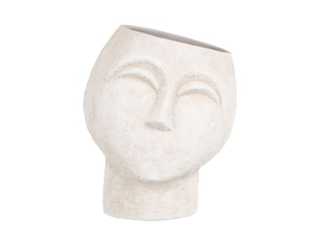 Plantador Cerâmica Creme 19 x 19 x 20 cm BIGBUY GARDEN