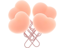 Conjunto De 4-clips Papel Yarnow Rosa Em Silicone E Metal, Multifuncionais E Duráveis, Ideais Para Organização De