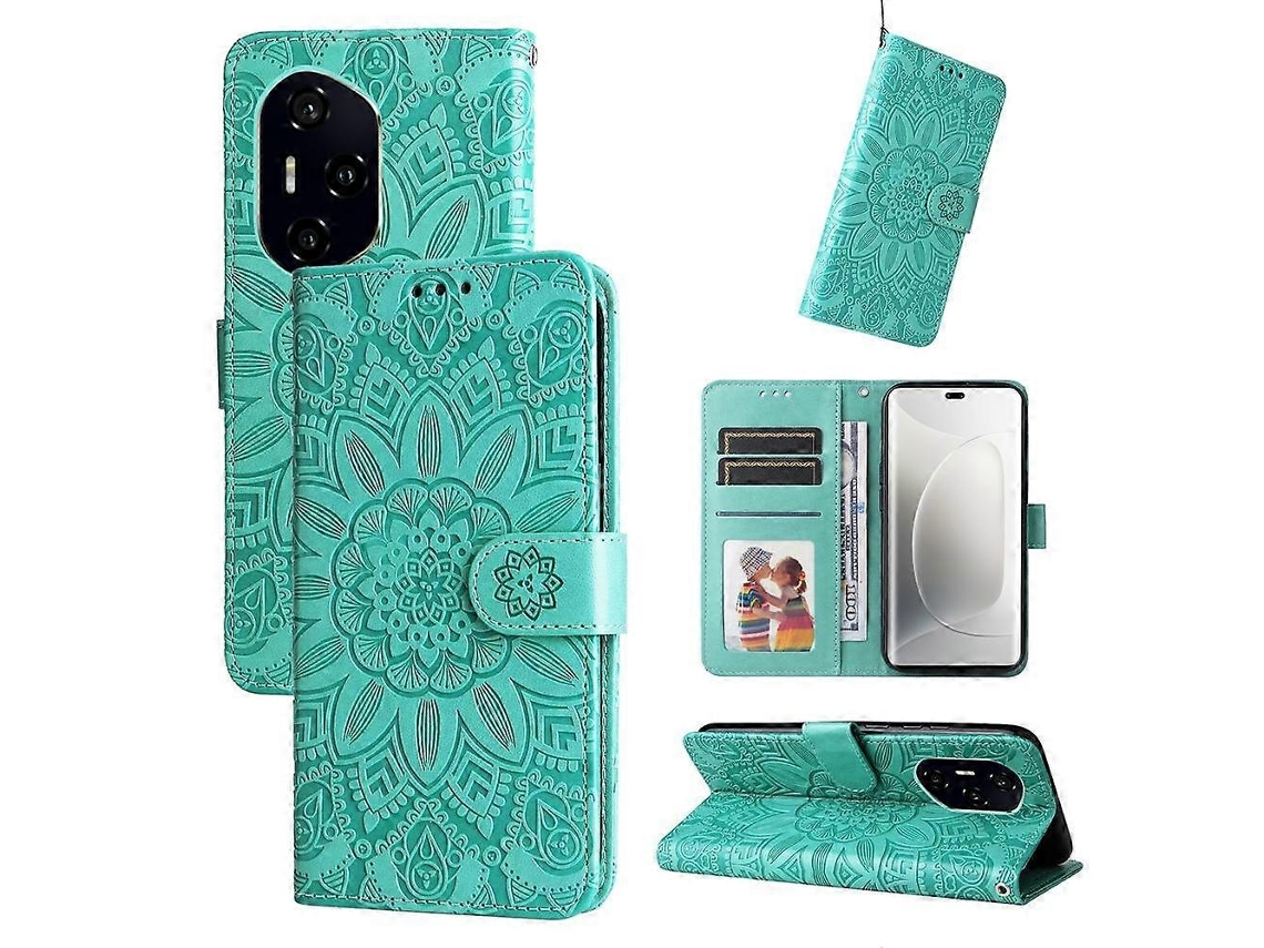 Capa De Celular De Couro Com Estampa De Girassol