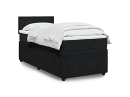 Vidaxl Cama Com Molas/colchão 80x200 Cm Veludo Preto