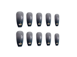 Unhas Postiças Francesinhas Glossy Ombre 24pcs Extra Long Falso Dedos Bailarina Unhas Postiças