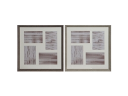 Moldura de Fotos HOME ESPRIT Castanho Natural Cristal poliestireno Urbana 34 x 3 x 34 cm (2 Unidades)