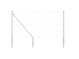 Conjunto 1 Cerca Externa Vidaxl Prateado Aço (25 X 1,2 M)