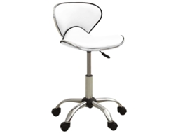 Vidaxl Cadeira De Escritório Couro Artificial Branco