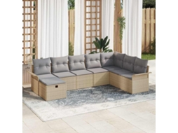 Vidaxl Conjunto De Sofá De Jardim 8 Unid. Rattan Sintético