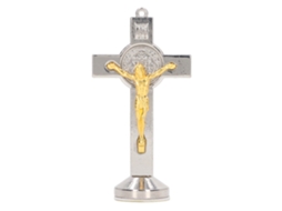 Cruz de Ouro Prata Liga de Zinco Decorativa Polida Casa Escritório