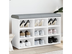 Vidaxl Banco Para Sapatos Branco 82x32x50 Cm Madeira Projetada