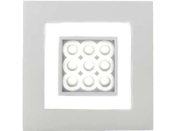 Candeeiro de Teto Embutida CRISTALRECORD Focus (Branco - LED - 9+3 - Alumínio)