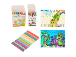 Mali 12pcs Giz Colorido Solúvel em Água Sem Poeira para Quadro Preto e Grafite