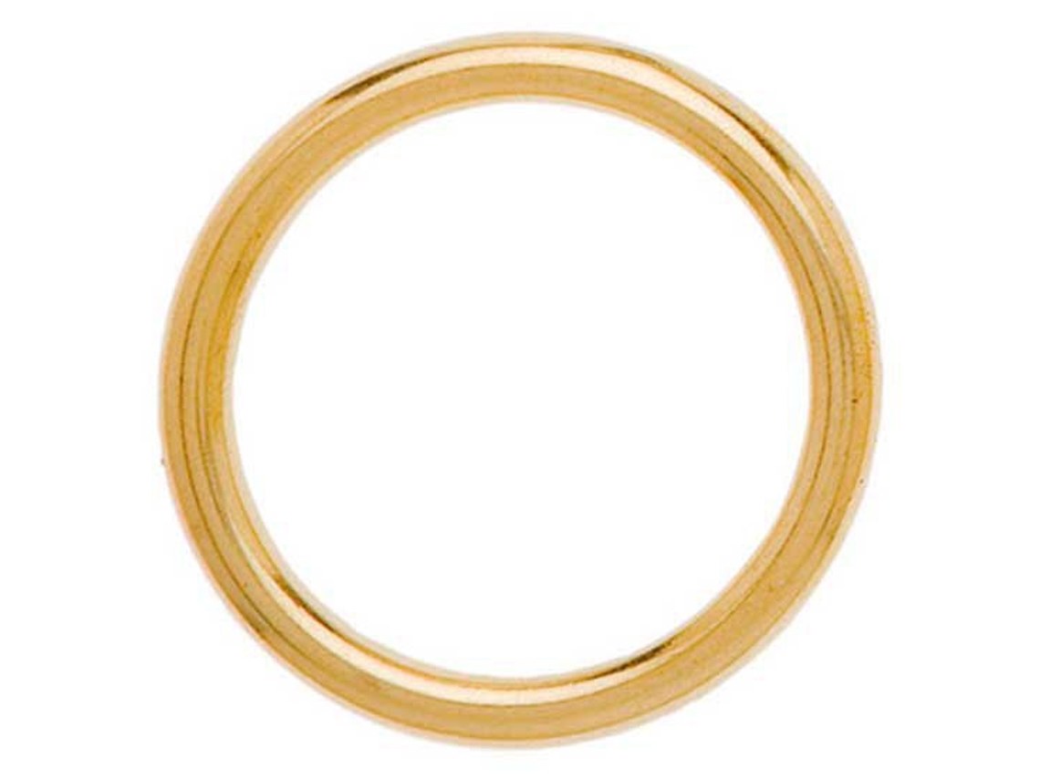 Anel Simples de Ouro Dourado 41 Mmhispano Hipica