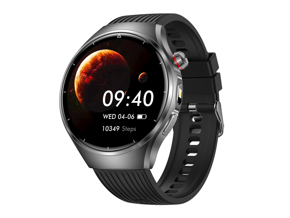 Smartwatch Chronus Bateria 1000 Mah Lanterna Led Ecrã 1,52 Polegadas Chamadas Bluetooth Preto