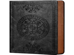 Libreta rayada para hombre, tapa flexible, reverso de cuero, estilo vintage con apertura de 180°, 14,5 x 21 cm - Aquaforge