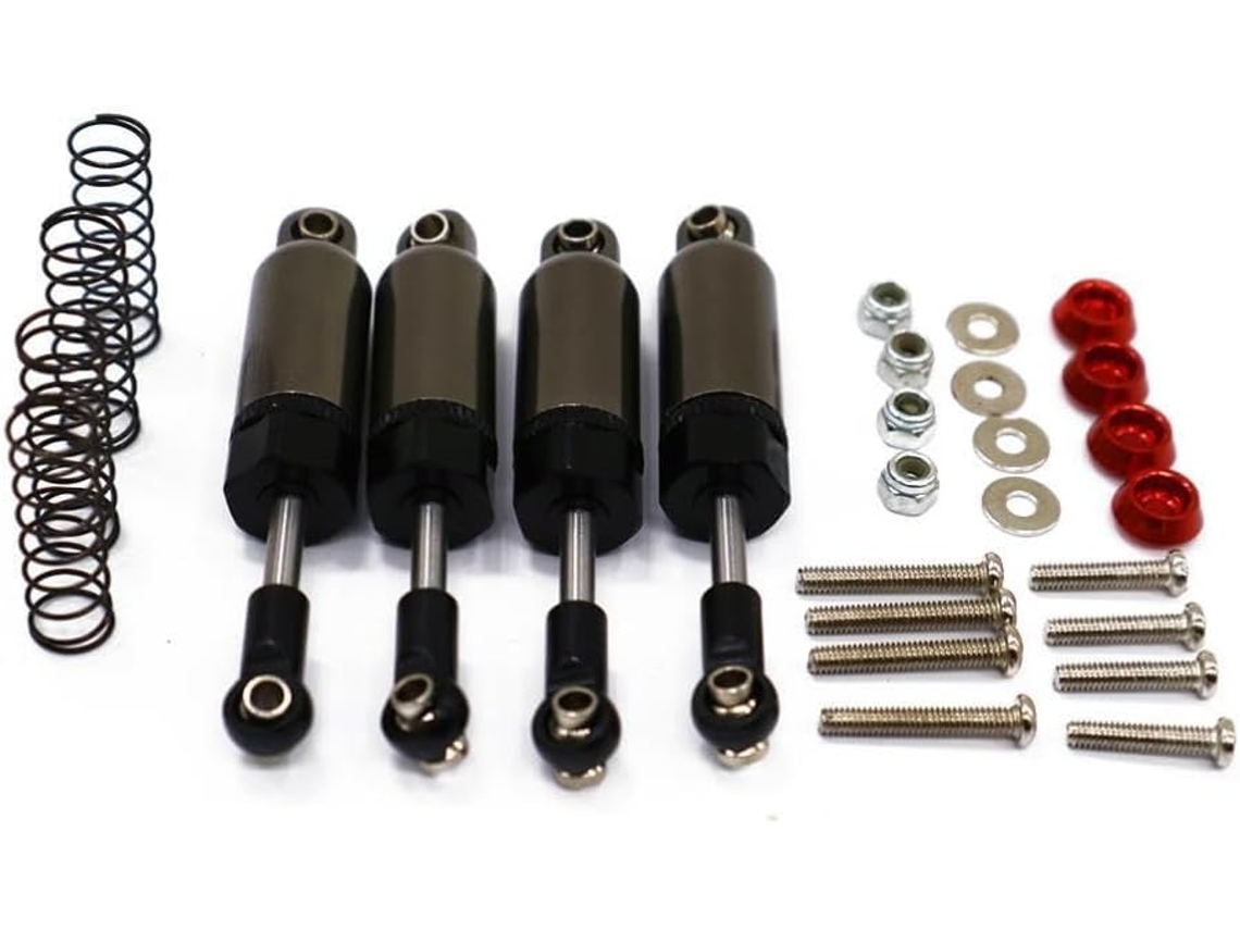Rcgofollow Conjunto De 4 Amortecedores Dianteiros E Traseiros Em Liga Alumínio Para Carros Rc Off Road D90 Mn 99mn 91-45 1