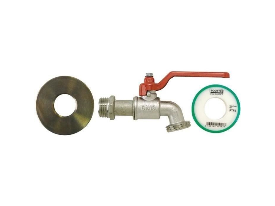 Kit Adaptador De Tanque Boutte 1000 L Conexão 60 Mm Cinza Latão, Teflon