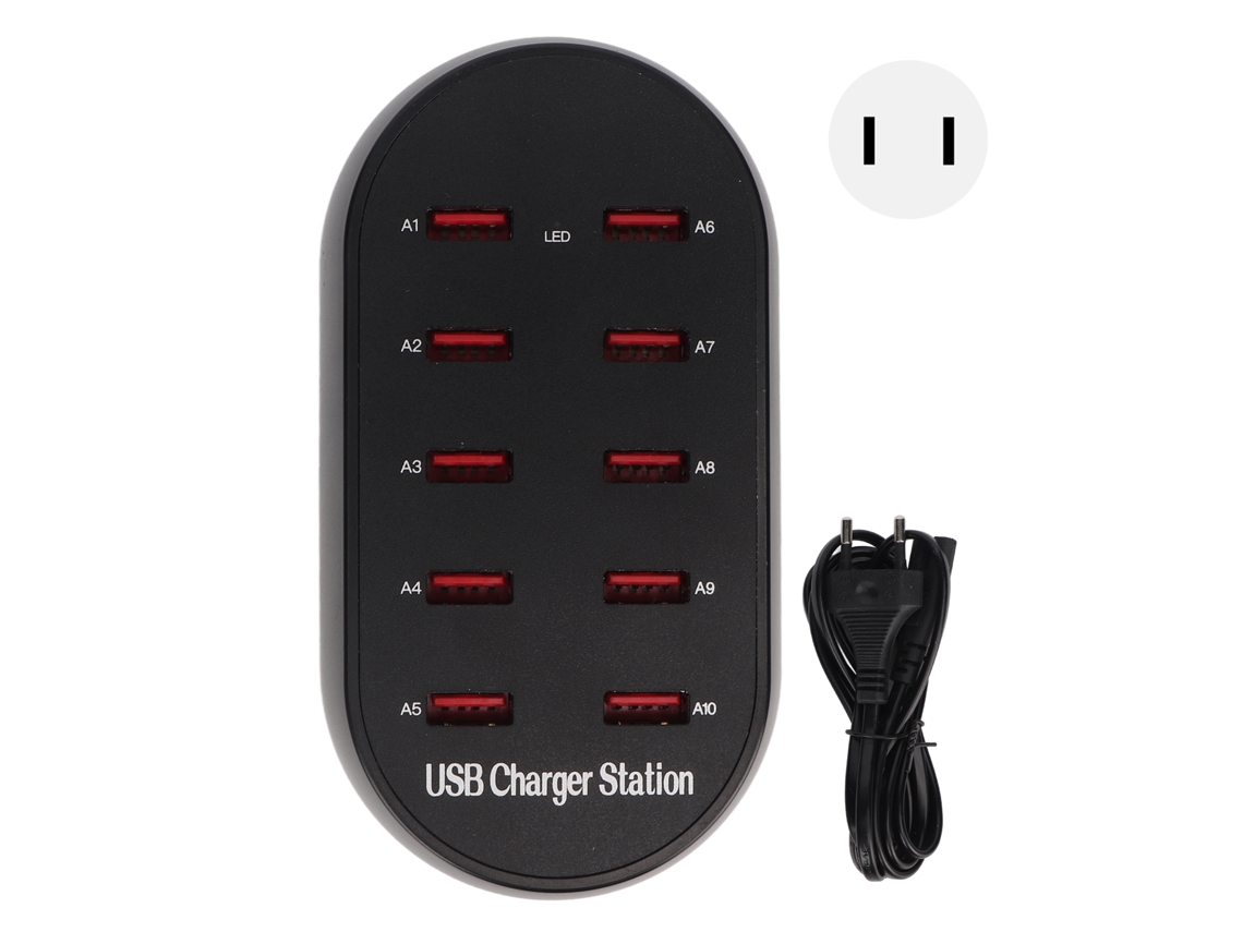 Estação de Carregamento Usb EOOCOO (carregamento Rápido com 10 Portas)