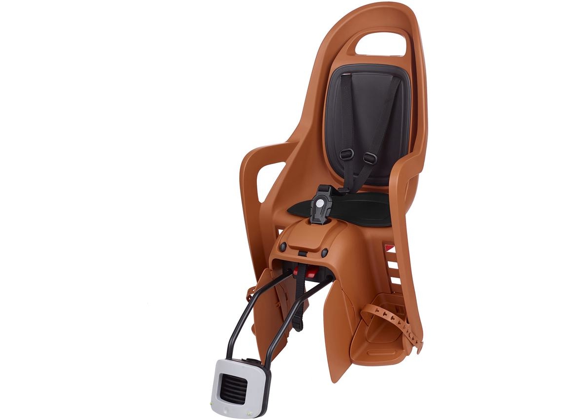 Cadeira Bicicleta Fixação Quadro Traseira Reclinável Groovy Castanho Caramelo
