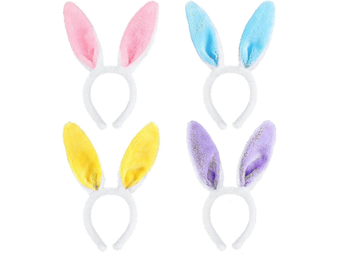 Faixas Cabeça Coelho Páscoa Com Orelhas Rosa Roxo Amarelo Azul