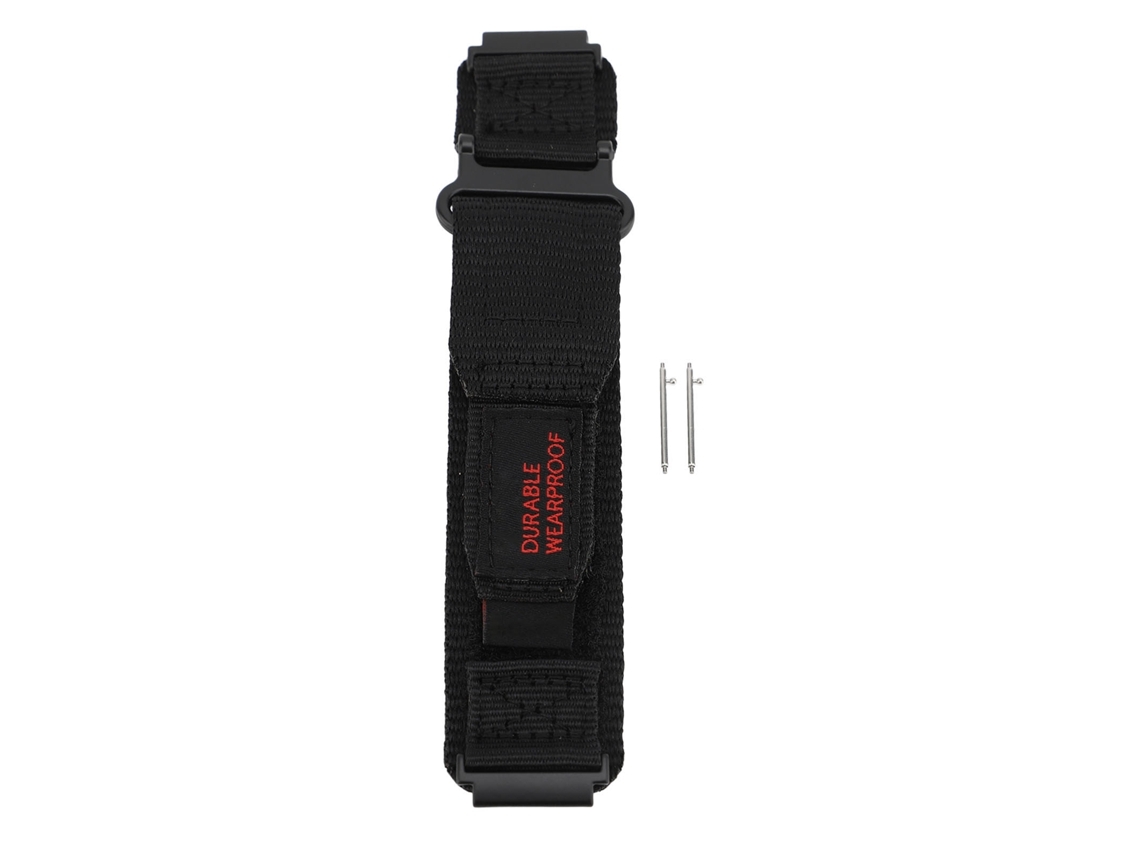 20mm Nylon Strap For Smartwatch, Universal Replacement, Black