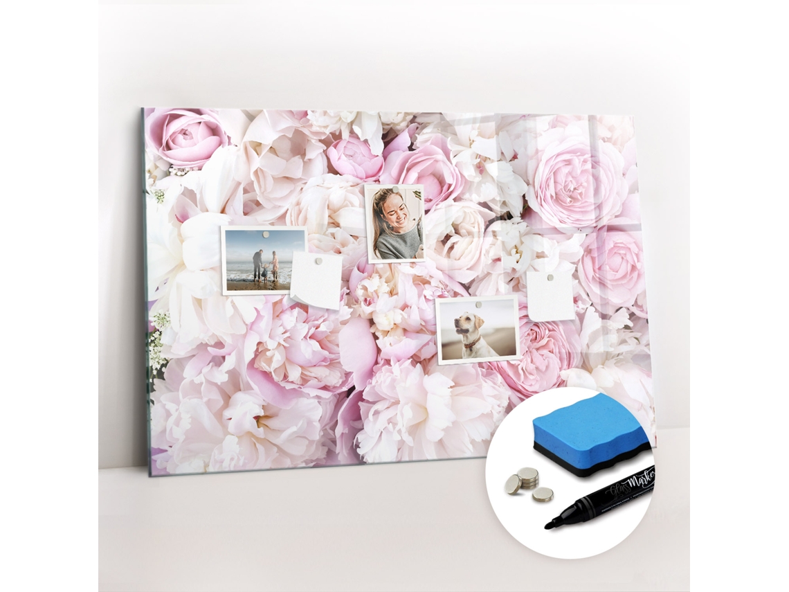 Quadro Magnético De Parede Flores Decorativas Para A Cozinha Espelharte (90x60 Cm)