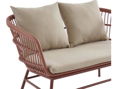 Sofá de Jardim MYLIA Lousini (Terracota - Resina - 129x74x79 cm)