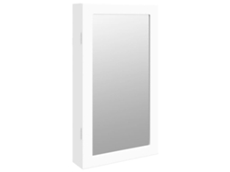 Mirror Jewellery Cabinet, Mirror Jewellery Cabinets Vidaxl Branco Madeira Processada (n/a)