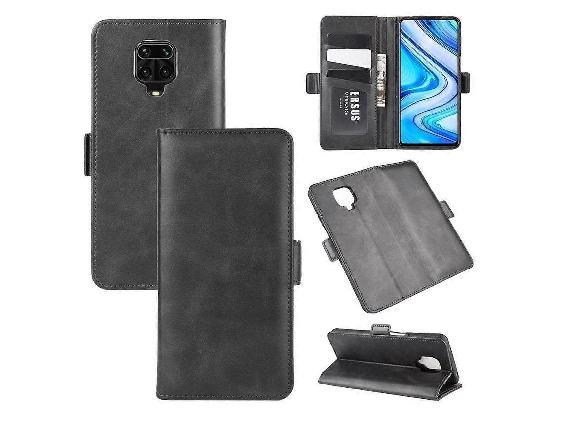 Capa De Couro Com Fecho Magnético Duplo, Abertura Horizontal, Suporte Para Cartão E Carteira Para Xiaomi Redmi Note 9 Pro.