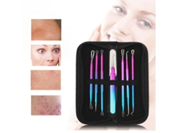 Conjunto de Espremedor de Comedões Removedor de Cravos Terresa 7 Peças Pinças Depilando Kit Removedor de Cravos Acne Ferramenta Extrator Removed