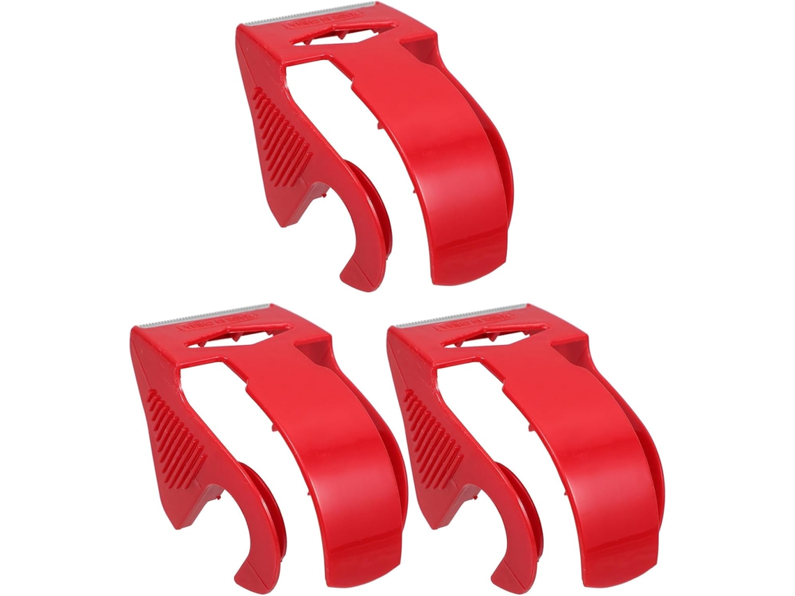Dispensador de enchimento de plástico vermelho, conjunto de 3 peças
