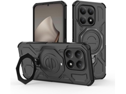 Capa Hexinyigjly Para Xiaomi 15t com Suporte Magnético Preto