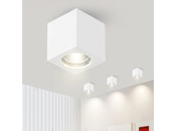 ZMH Luminária de teto LED branca moderna GU10 embutida para sala de estar e uso interno
