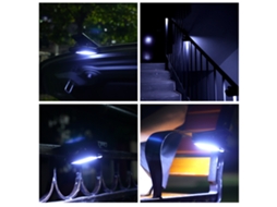 Lâmpada solar externa com sensor de movimento clip on Ip65 40 leds para jardim, pátio e cerca | S/MARCA